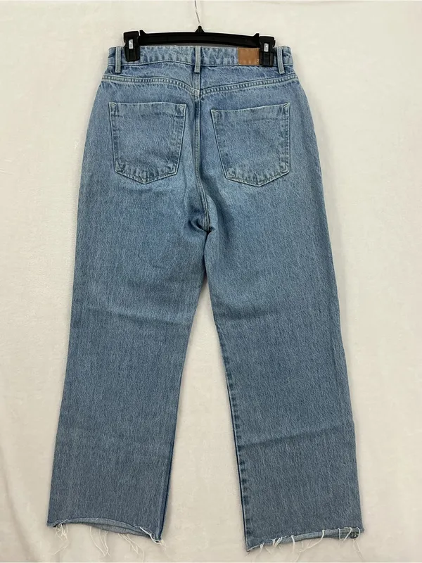 Zara High-Rise Straight Jeans - Light Blue Wash 035 - Image 8