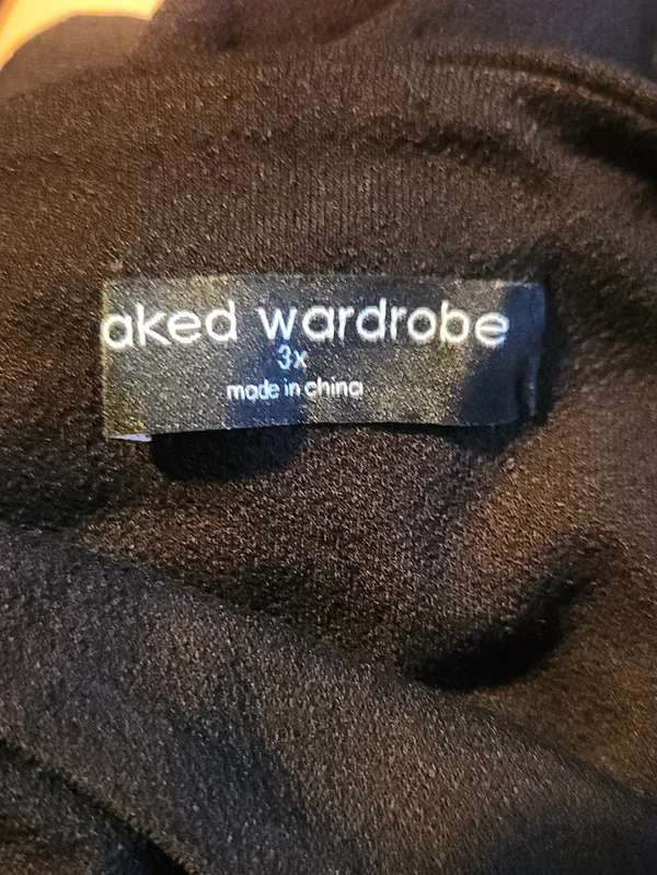 New Naked Wardrobe Sculpt Midi Dress Tank Black Fall 3 3X Plus NW - Image 5