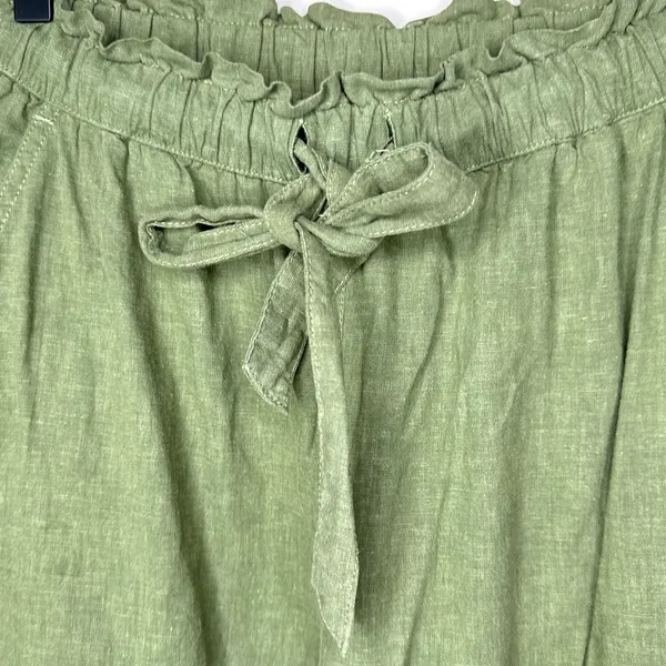 Aerie Women's Small Paperbag Linen Blend Cargo Joggers Green Pull-On Summer‎ - Image 5