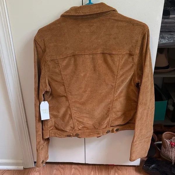 Time and Tru Womens Corduroy Jacket Brown‎ Size S 4-6 TT31100012752 NWT - Image 3