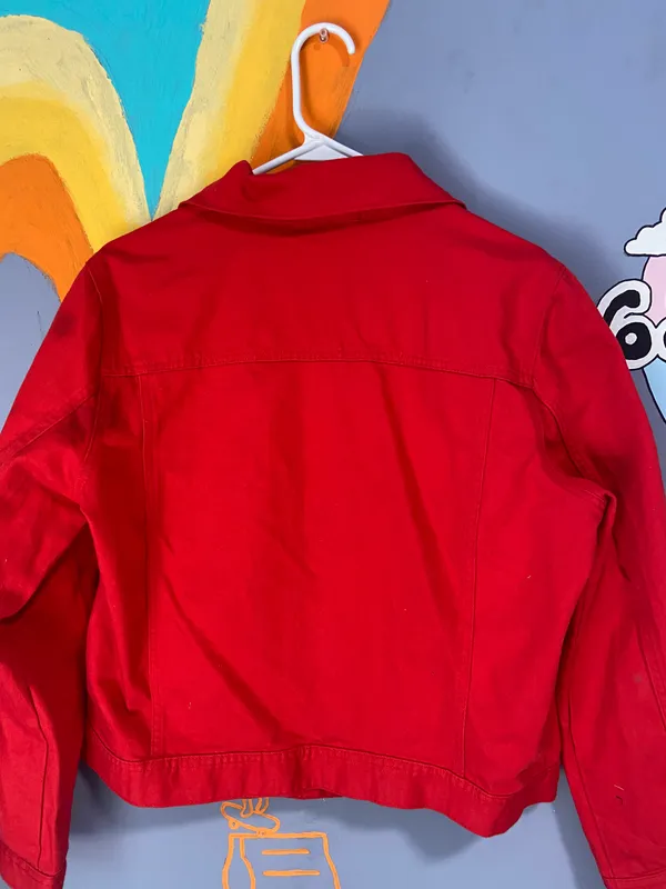 H&M Red Jean Jacket - Image 2