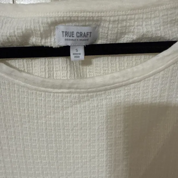 Women's True Craft Lightweight Flowy Cream Top‎ Sz Small Boho Cottage Core - Image 4