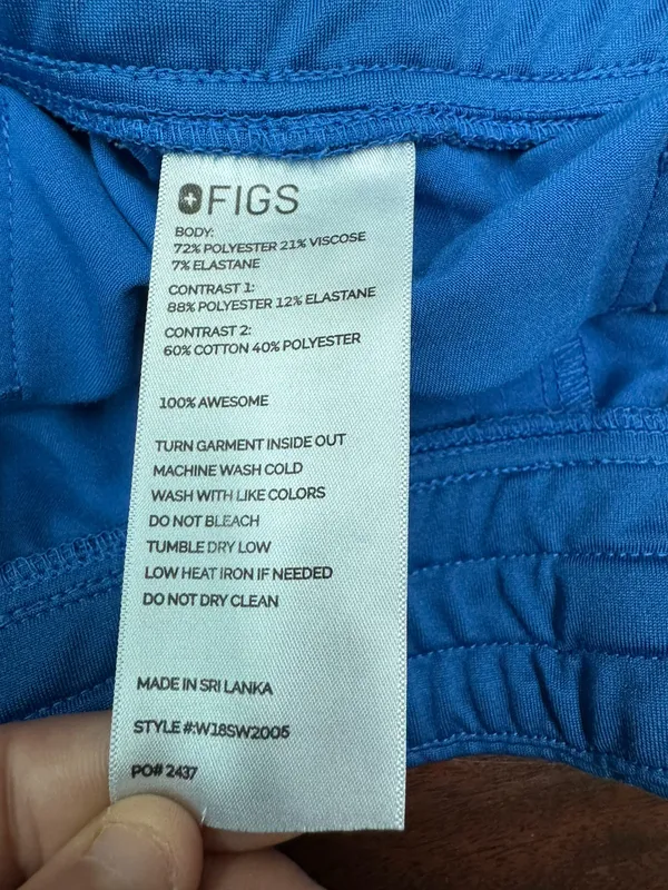 Figs Royal Blue Zamora Jogger Scrub Pants Size X-Large - Image 3