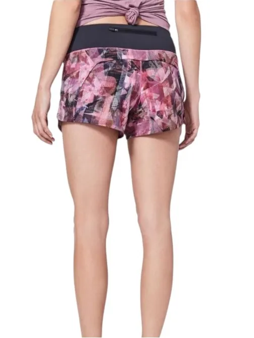 Lululemon Run Times Short II 4" Sun Dazed Multi Pink Super Dark Size 4 - Image 11