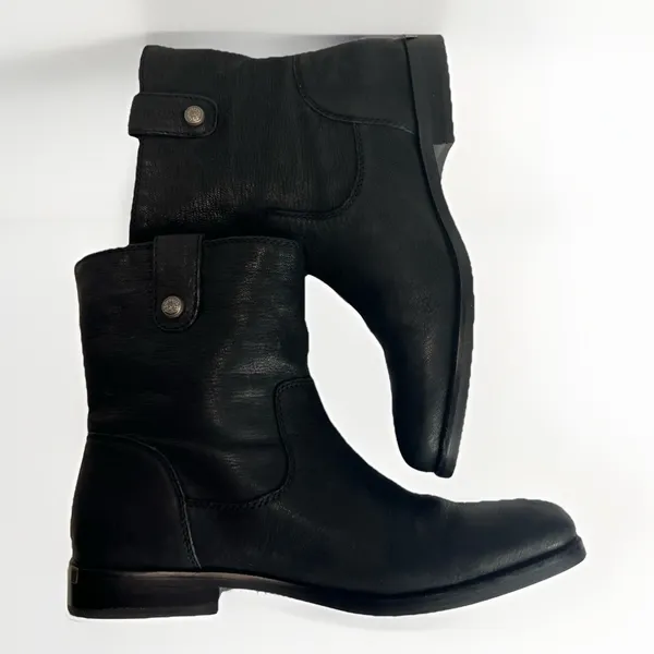 Arturo Chiang Womens Black Leather Chelsea Pull On‎ Boots Size 7M - Image 6