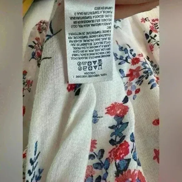 Lucky Brand Woman’s 100% Viscose Floral Print Peasant‎ Top Size S - Image 5