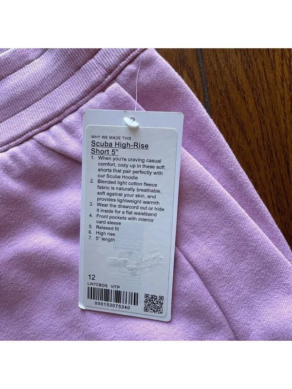Lululemon Scuba High-Rise Short 5” Vitapink Size 12 NWT - Image 7