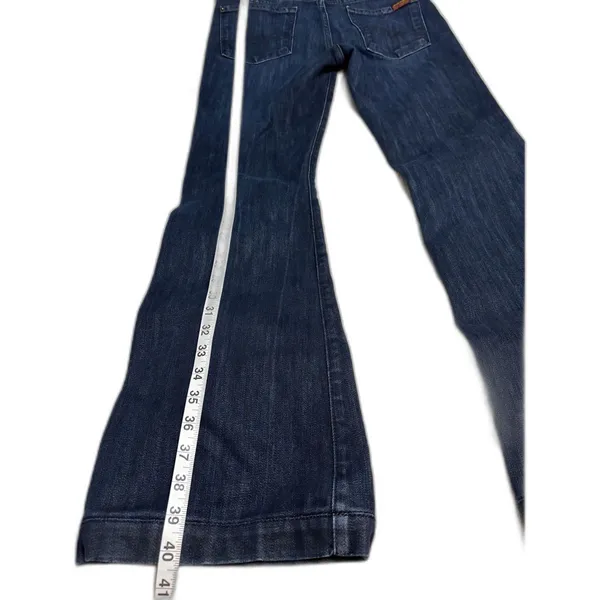 7 For All Mankind Charlize Bootcut Jeans Dark Wash Size 30 Made in USA - Image 5