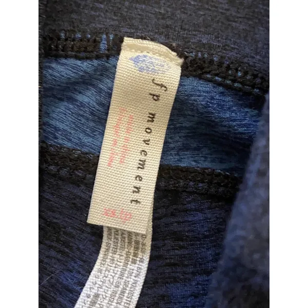 FP MOVEMENT by Free People Athletic‎ Leggings XS Black Blue Heather Mesh - Image 3