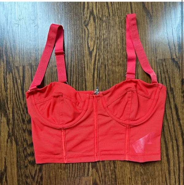 Edikted Mesh Corset Top - Image 2