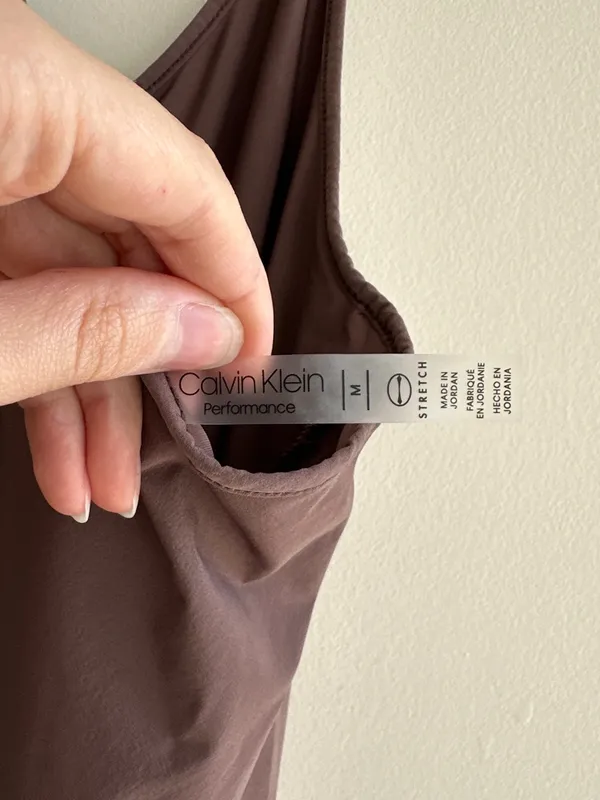 Calvin Klein Performance Dress with Built-In Bike Shorts, Mauve, Size Medium - Image 3