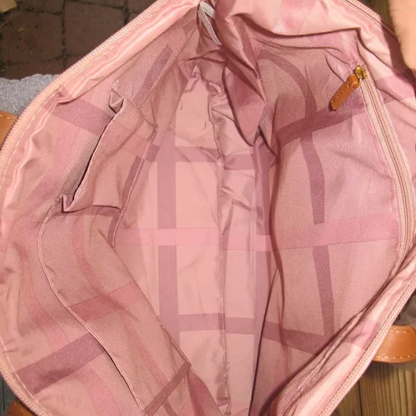 Joy Mangano Pink Leather Tote Bag Pink - Image 10