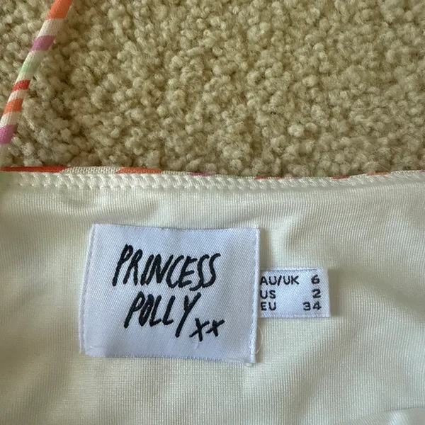 Princess Polly Cut-Out Mini Dress Multi-colored (pink and green) - Image 3