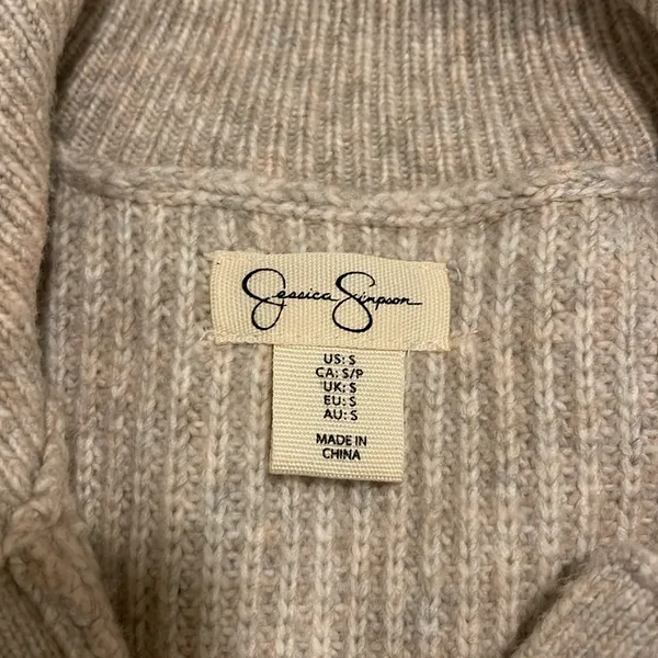 Jessica Simpson Taupe cardigan sweater size S - Image 5