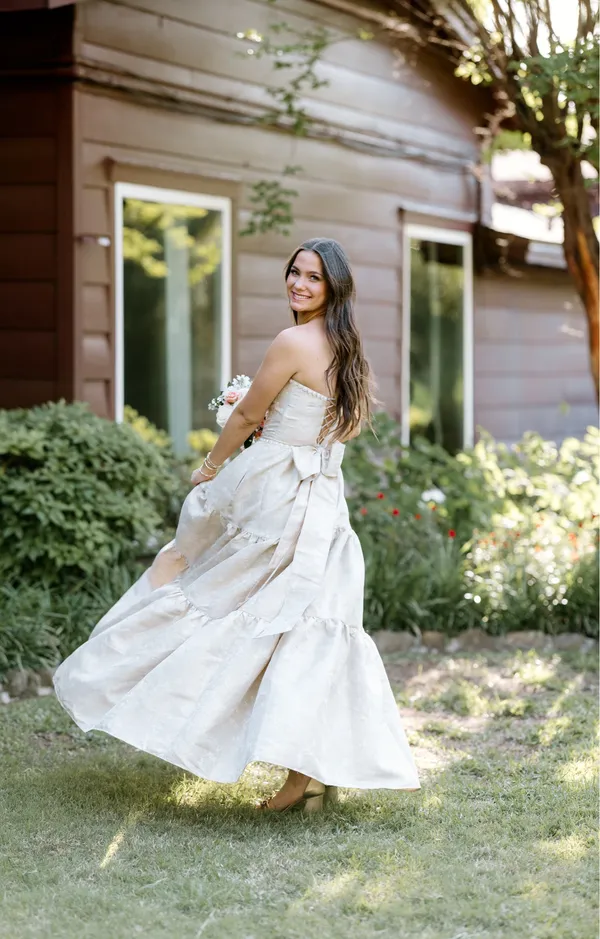 V Chapman Vivian dress in Taupe - Image 2