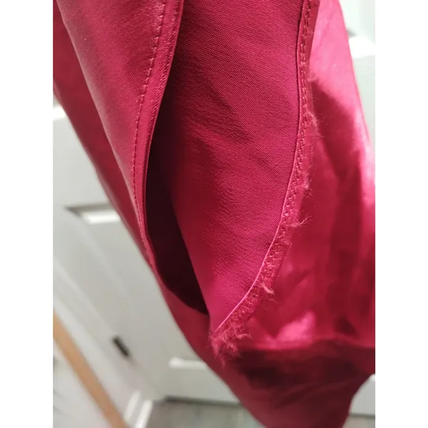 Camille La Vie Size 2 Red Ruched Satin Sweetheart Mermaid Dress Prom Gown - Image 8