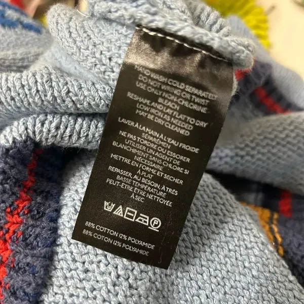 BCBG Blue Crewneck Pullover Style Distressed Sweater(Size. Medium) - Image 12