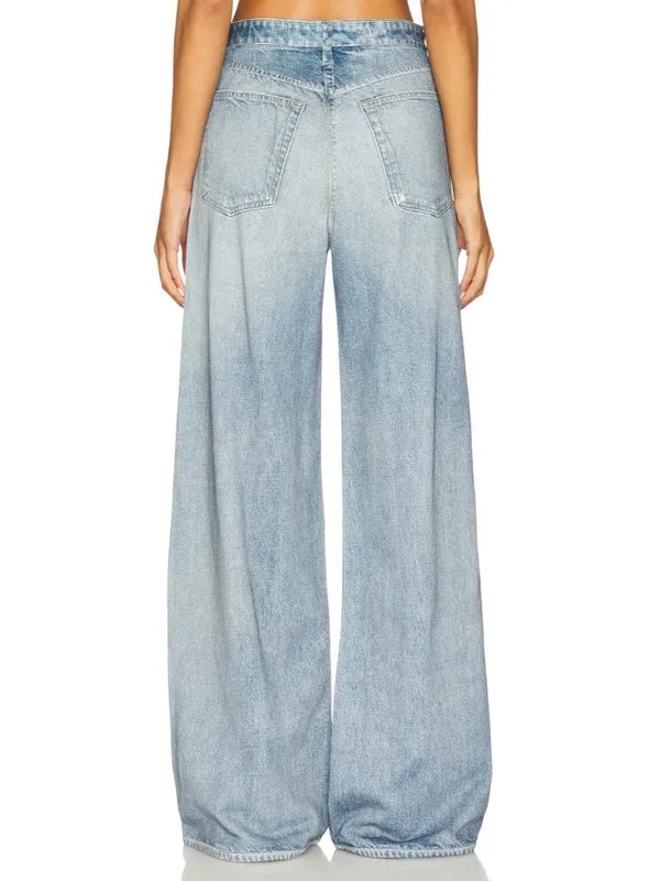 NWT rag & bone Miramar Sofie in Raily Wide Leg Photo Print Faux Jean Pants 33 - Image 4
