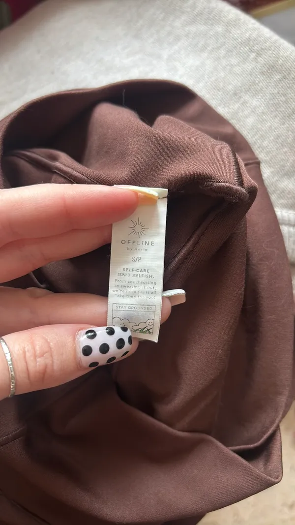 Aerie Brown Crossover Biker Shorts OFFLINE 3” Inseam - Image 4