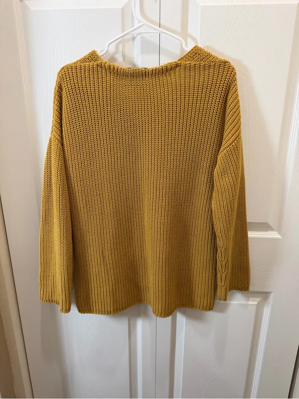 Jenni Kayne Gold Cabin Knit Sweater Medium - see notes - Image 3