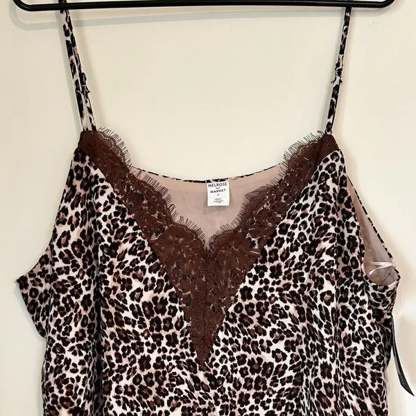 NWT Melrose & Market Cheetah Print Lace Camisole - Size: 2X - Image 4