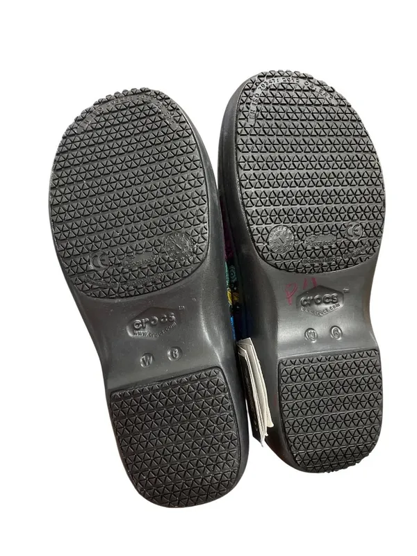Crocs Work Dual Comfort wms paisley multicolored slip on clogs sz 6W SKU 10-124 - Image 6