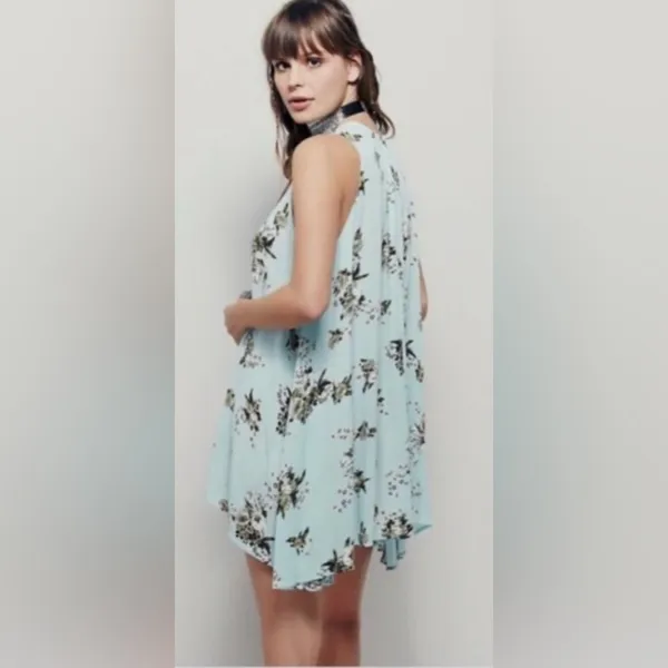 Free People Snap Out of It Tree Swing Tunic Mini Dress Faded Floral‎ Size Medium - Image 5