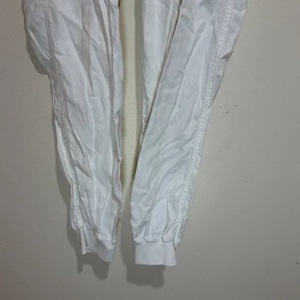 Faherty Size S Small Arlie Day Pant Joggers White Linen Blend - Image 5