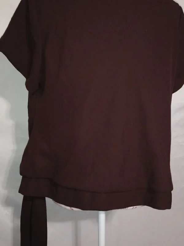 S.L. Fashion 14 Chocolate Side Tie Top Plus - Image 4