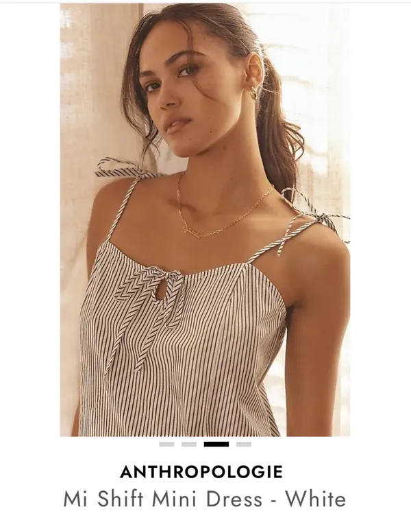 Anthropologie Striped Shift Mini Dress - Image 4