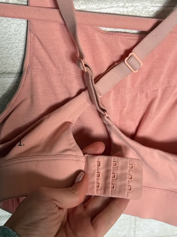 Peach Pink High-Neck Sports Bra - Image 4