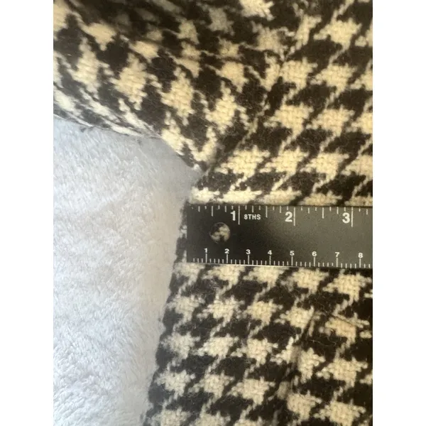 BANANA REPUBLIC Black/White houndstooth Wool Coat Cape Small - Image 10