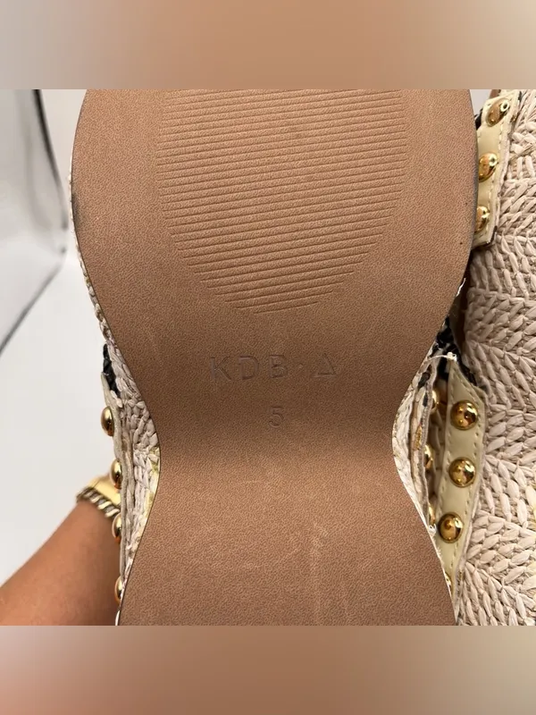 NWOB Kelsi Dagger Anthropologie Pace Raffia Platform Sandals Woven 5 Boho Woven - Image 9