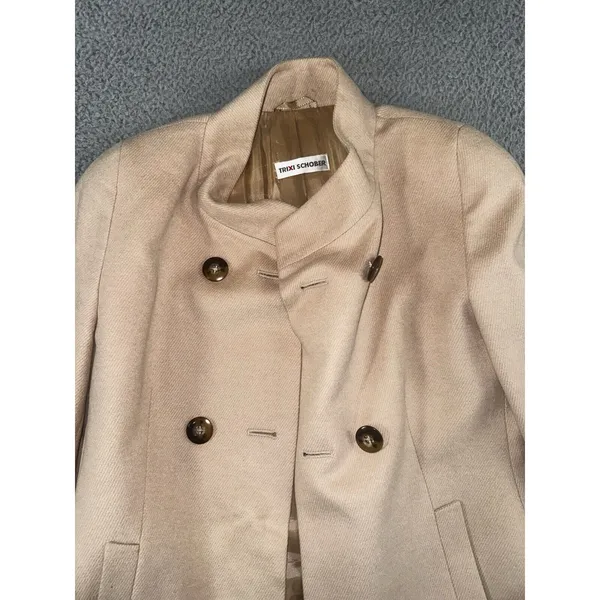 Trixi Schober Jacket Women 4 Double Breasted New‎ Wool Angora Old Money Chic - Image 4