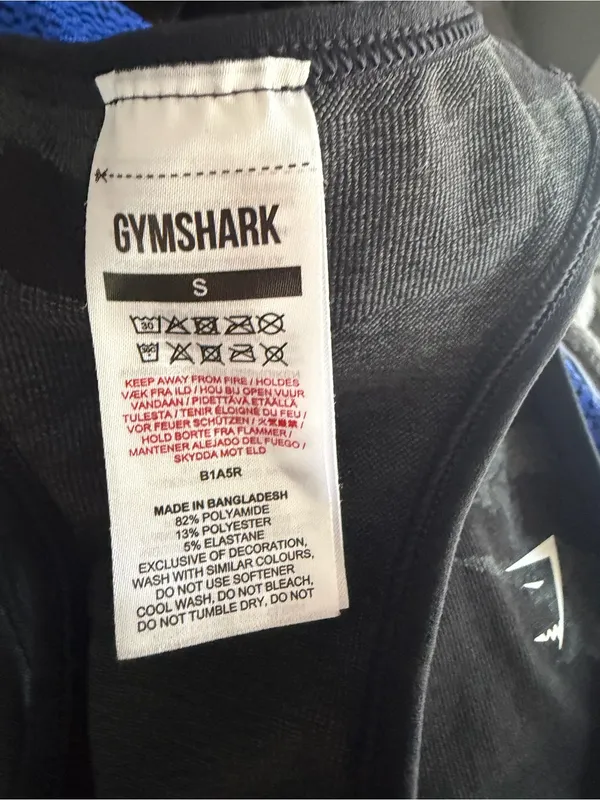 Gymshark Adapt Camo Seamless Tank Top Black Athletic Gym Training Small. - Image 7