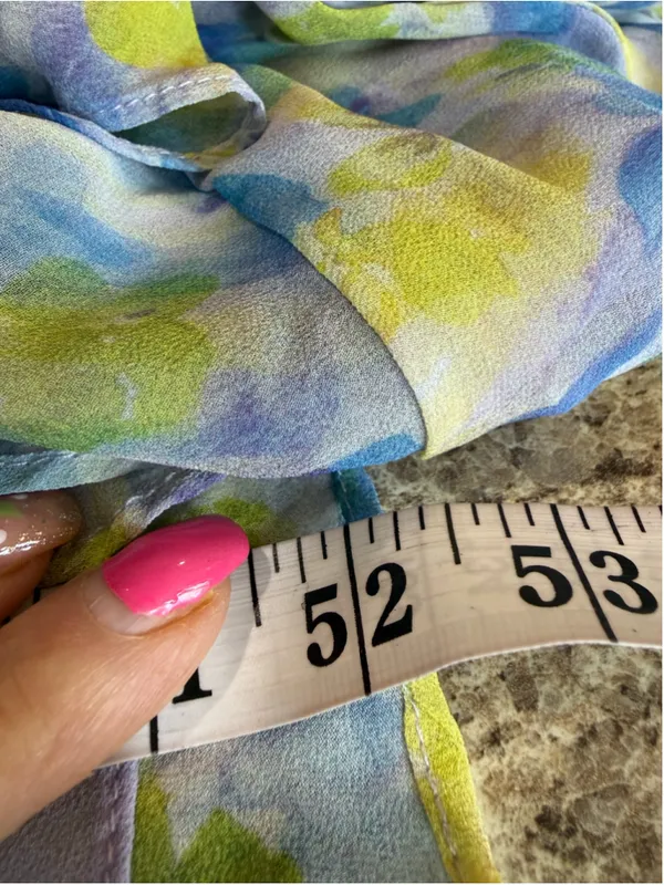 Women's ASTR The Label One Shoulder Floral Dress XS Blue Yellow - Image 7