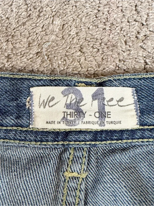 We The Free Women’s Maggie Mid Rise Raw Hem Straight Leg Jeans Sequoia Blue 31 - Image 9