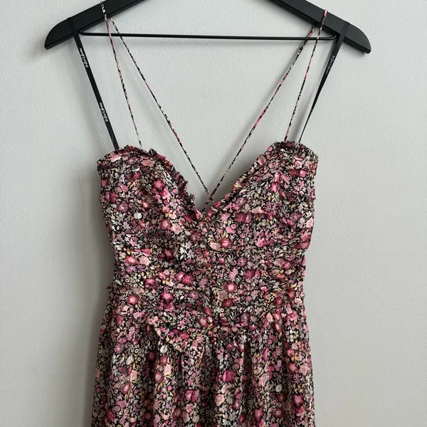NEW For Love & Lemons Joelle Floral Maxi Dress M - Image 4