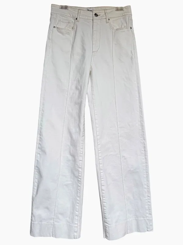 Paige Sasha Wide-Leg Jeans in Toasted Ecru Sz 29 - Image 2