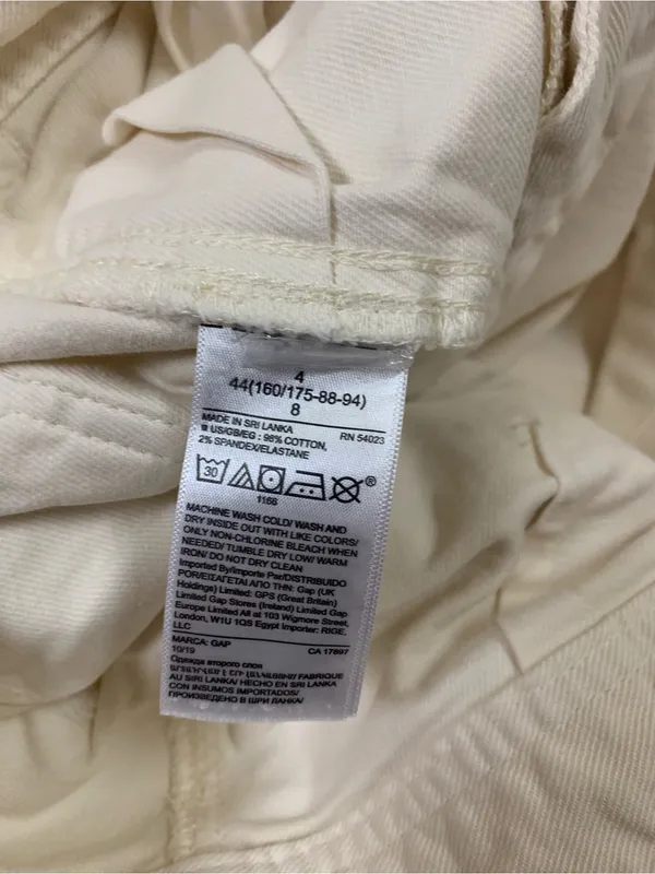 Gap White High Rise Wide Leg Crop Pants Casual Minimalist Womens 4 - Image 5