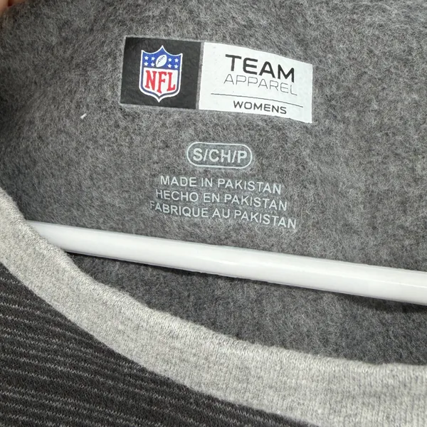 NFL Las‎ Vegas Raiders Womens Small Raglan Sweatshirt Gray Team Apparel S - Image 3