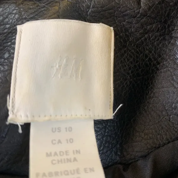 H&M Black Moto Jacket - Image 3