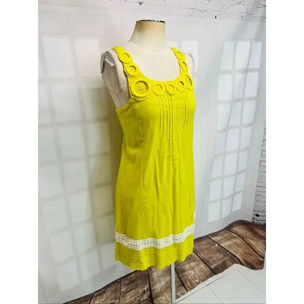 Anthropologie Edme & Esyllte Yellow Ipanema Utilla Sleeveless Sundress Size XS - Image 4