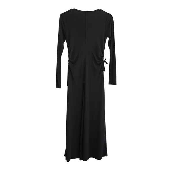 Mango MNG Black Long Sleeve Ruched Side Midi Dress‎ Womens Size XS NEW Chic Goth - Image 9