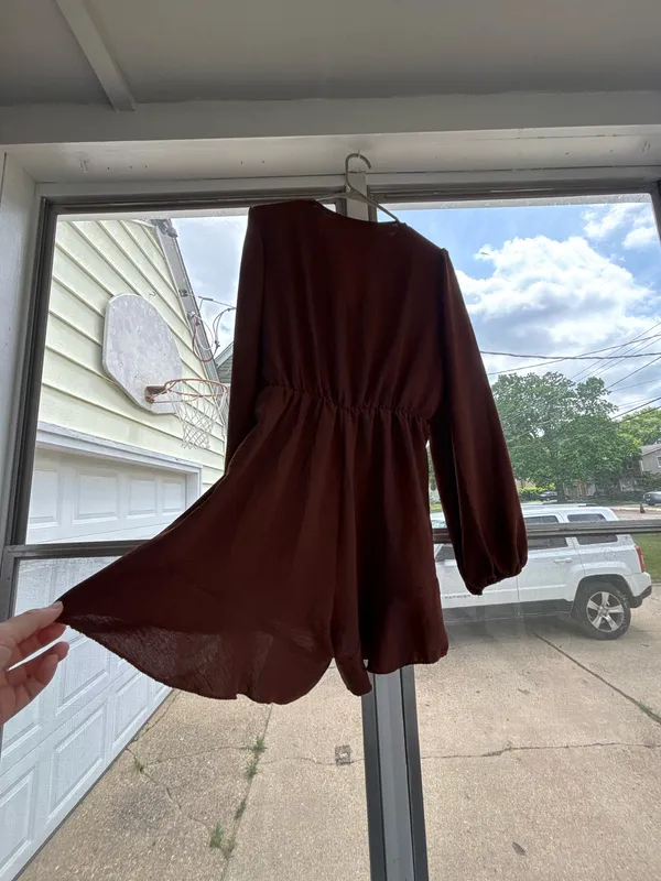 Brown Amazon long Sleeve Romper Size M - Image 5