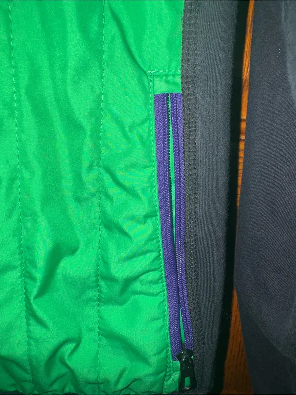 Lauren Ralph Lauren Active Quilted Fleece Jacket XL Vintage Y2K Colorblock - Image 3