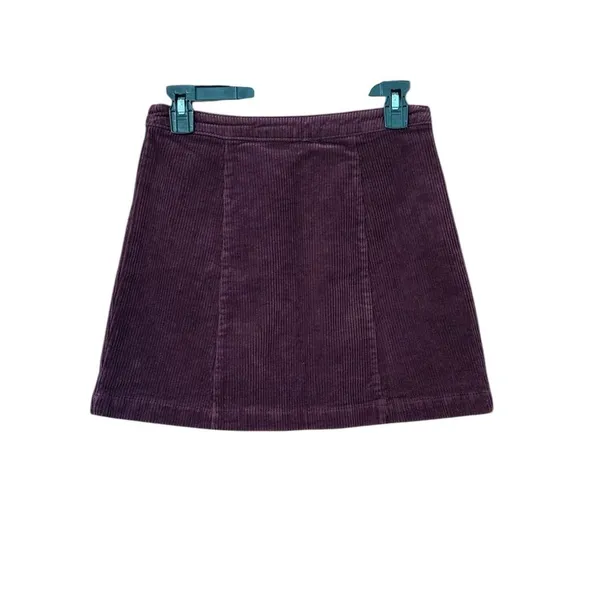 Forever-21 Women's Burgundy and Purple Skirt - Image 2