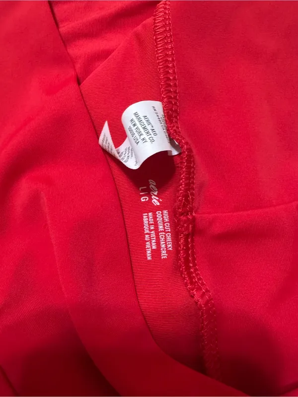 Aerie High Cut Cheeky Red Bikini Bottoms - Image 3