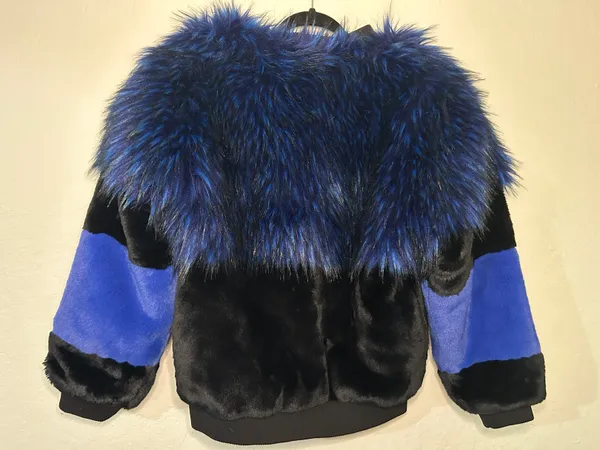 Shaci Faux Fur Coat Black - Image 3