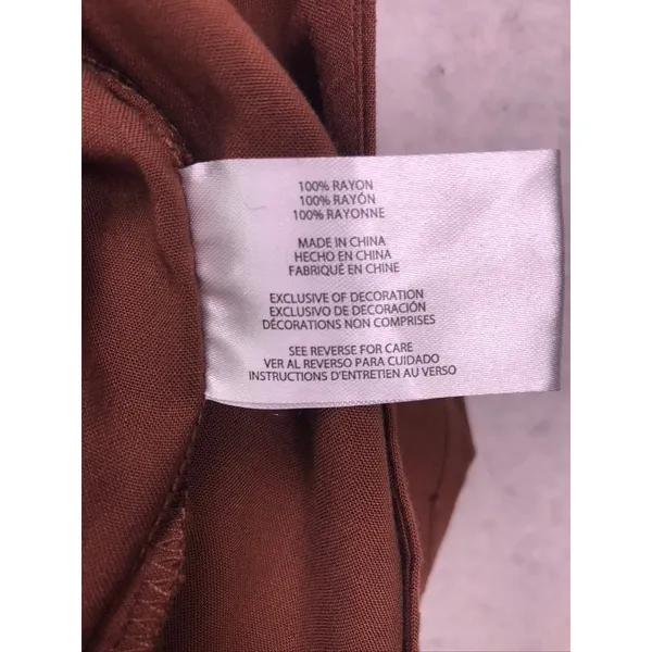 Wildfox Shorts Women Large Brown 5" Inseam Rayon Casual Summer - Image 8